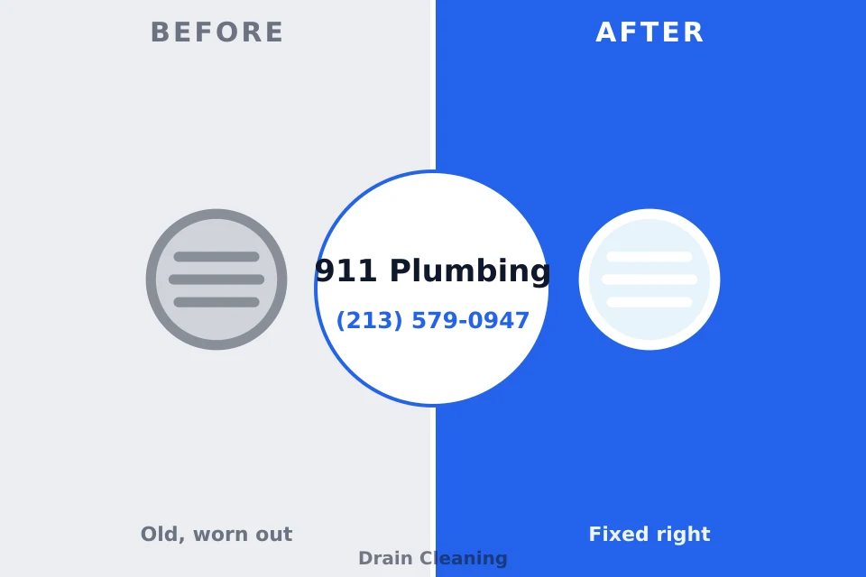 Before and after: plumbing repair Oxford, MI